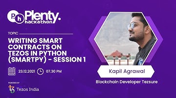 Writing Smart Contracts on Tezos in Python (SmartPy) - Session 1