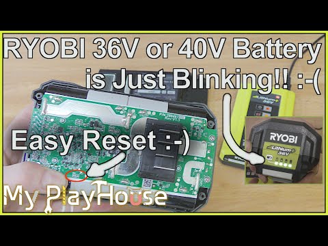 Ryobi 36V / 40V Battery FAIL, How to Easy Reset it !! - 1386 - YouTube