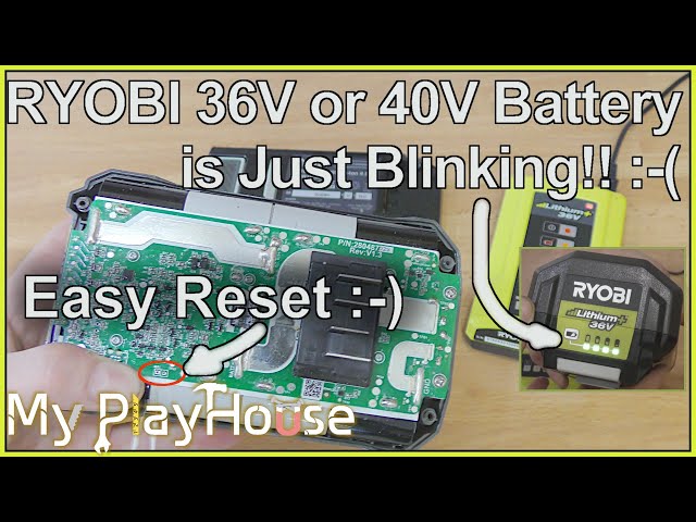 （ᵕ o̴̶̷ ⩊ o̴̶̷ ᵕ） Ryobi 36V / 40V Battery FAIL, How to Easy Reset it !! - 1386 - YouTube