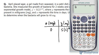 📚 How to solve an exponential problem using a table of values (Question 2)