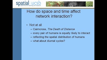 Michael Goodchild, Spatiotemporal Constraints on Social Networks