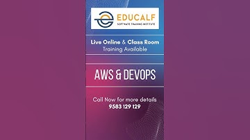 Best Online and Class room AWS & DEVOPS training in Educalf Software Training Institute @Hyderabad
