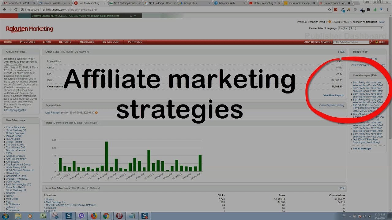 Affiliate marketing strategies to promote affiliate links YouTube