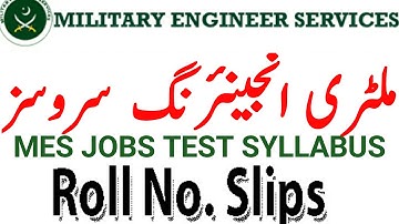 How to Download Roll Number Slip for MES Test 2020 | Military Engineer Services Jobs Test Syllabus