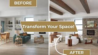 Before &amp; After Home Transformations | Faux Wood Beams &amp; Wall Panels That Instantly Upgrade Any Space