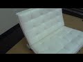 Signed Pair Knoll Barcelona Mies Van der Rohe Chairs & Ottoman Authentic Original Signed Pair Knoll Barcelona Mies Van der Rohe Chairs & Ottoman Authentic Original