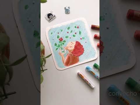 Video Tranh sáp dầu nổi với màu giá rẻ #shorts #convecho - youtube