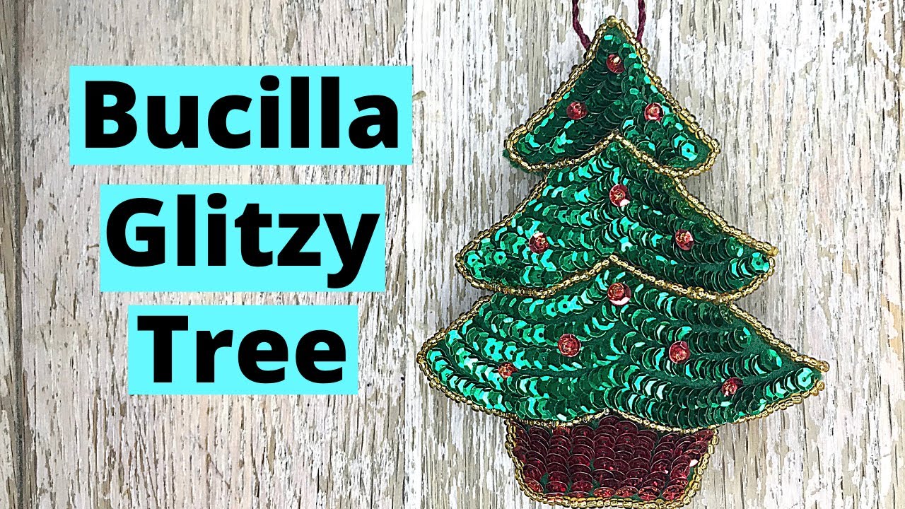 Kit Biglietto Natale Bucilla - Con Paillettes E Perline Per Ricamo