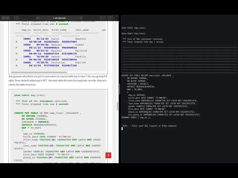 Vídeo: O que é uma tabela multiset no Teradata?