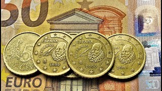 50 euro cent Spain 1999 2000 2001 Money coin