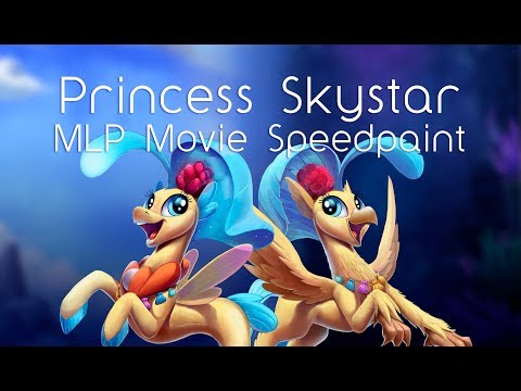 Princess SkyStar the Seapony and Hippogriff (My little pony speed painting)