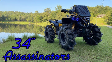 THROWING the BADDEST ATV Tires made on the Can am Renegade XMR 1000….34” ASSASSINATORS!!