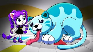 CANDY CAT is NOT a MONSTER... (Poppy Playtime MAKEOVER BY MY TALKING ANGELA 2 &amp; TOM)
