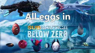 All Creature Eggs In Subnautica Below Zero Hatching