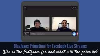 BlueJeans Primetime Pricing for Facebook Live