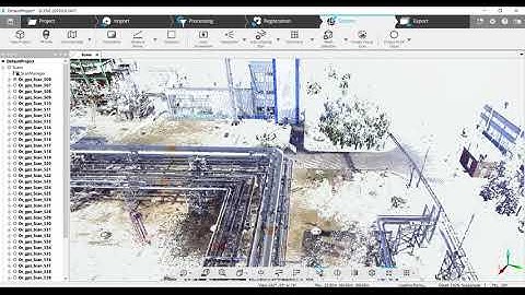 Data processing in FARO SCENE Software