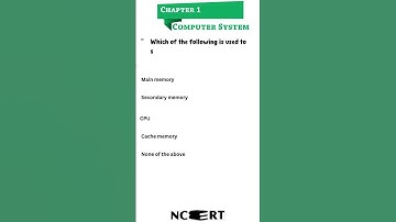 Q.40 NCERT computer MCQ class 11th MCQ computer chapter 1 ncert books mcq for BPSC TRE computer