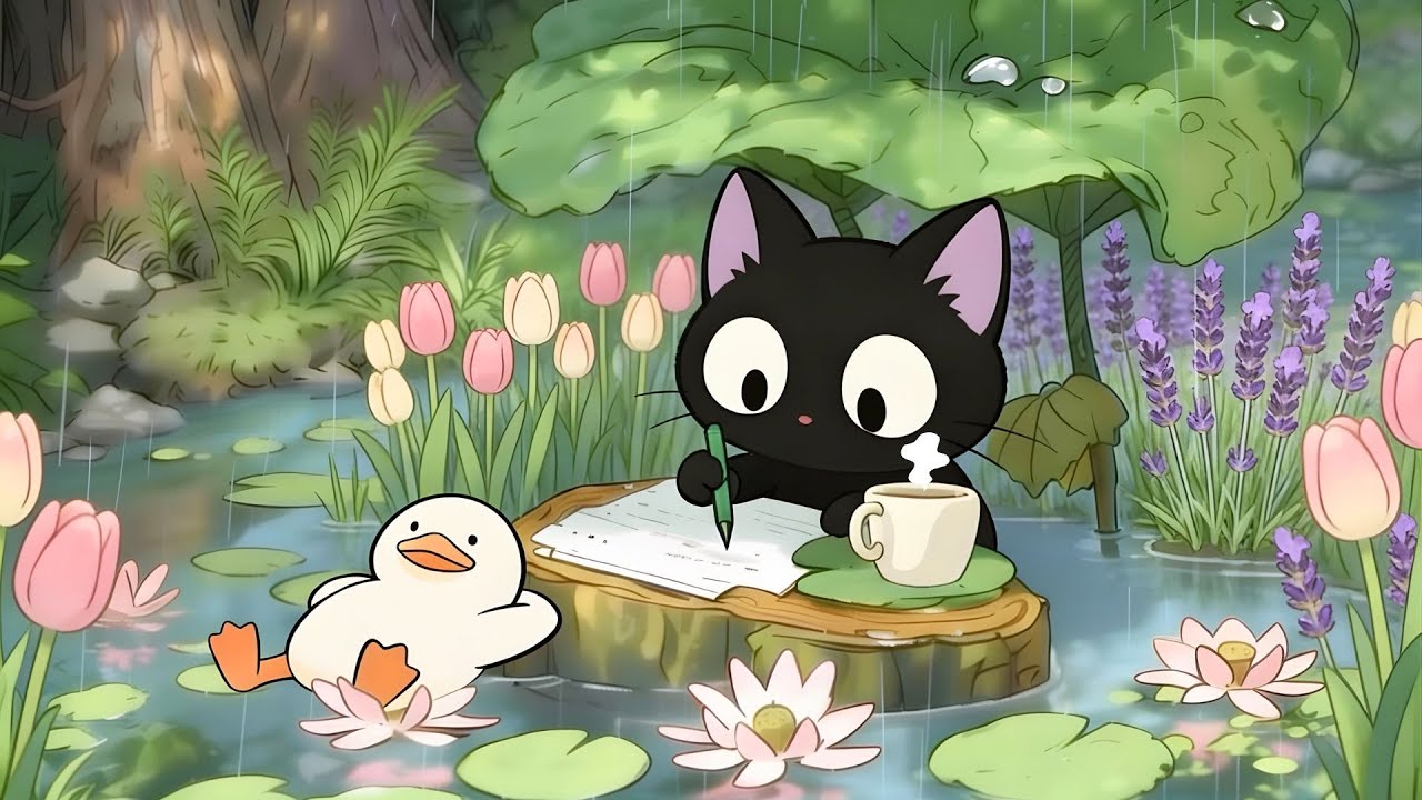 No rush. You’re doing fine. 🌸🌱 Cozy Rain Lo-fi Jazz for Study, Focus