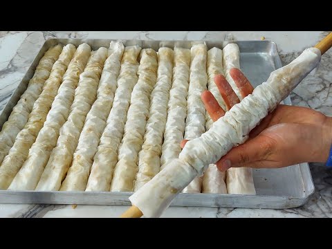 KİMSE HAZIR YUFKA OLDUĞUNA İNANMAYACAK✅ ÇITIR ÇITIR BURMA BAKLAVA TARİFİ‼️