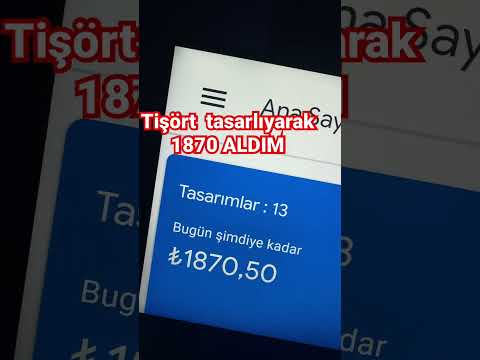 Tasarım yaparak ek gelir edebilirsiniz Nasıl mı videoda gösterilen adımları takip edin