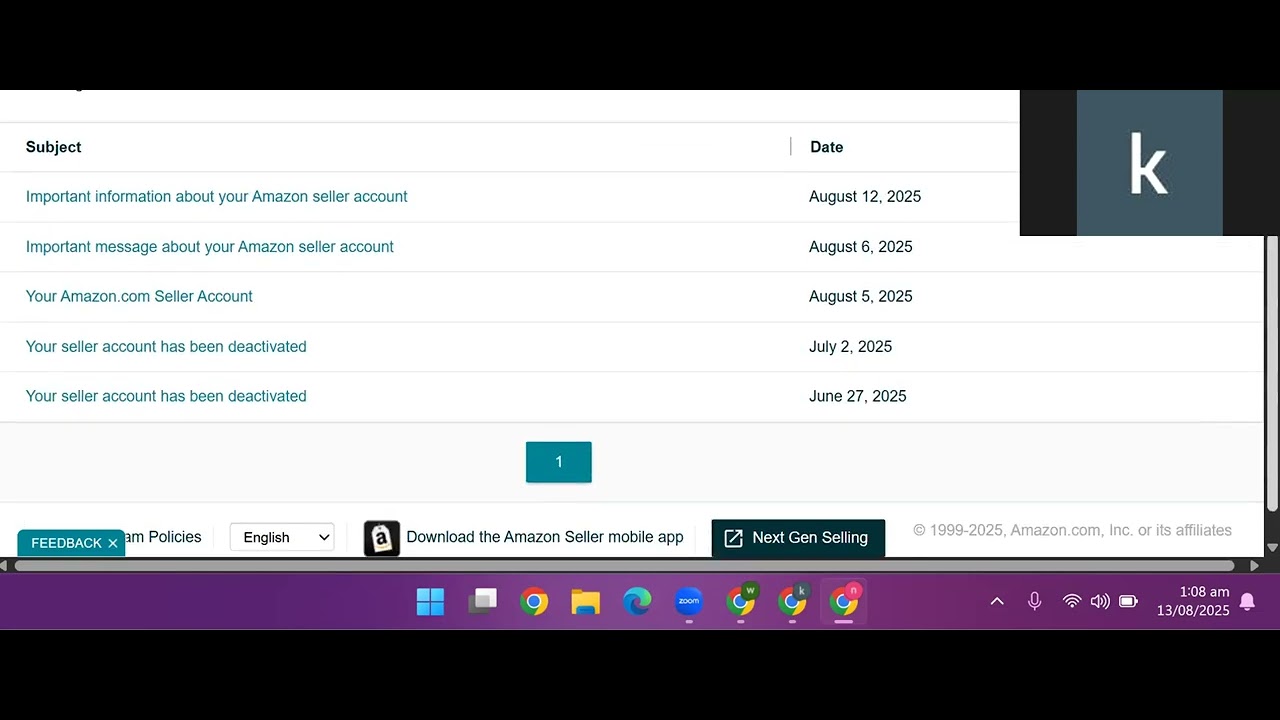 Amazon account reactivated successfully after failed identity verification of utility bill