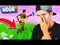 REACTING To My FIRST GAME of Fortnite: Battle Royale (NOOB)