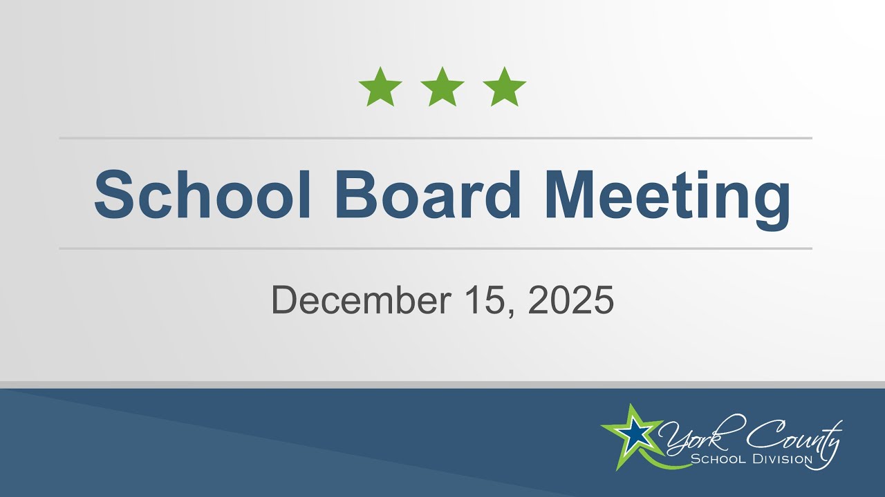 School Board Meeting - December 15, 2025