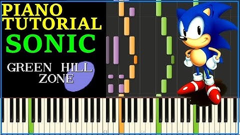 Sonic The Hedgehog - Green Hill Zone - Piano Tutorial - 60fps