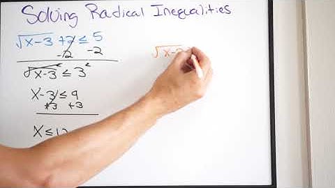 Solving Radical Inequalities (2 of 3)
