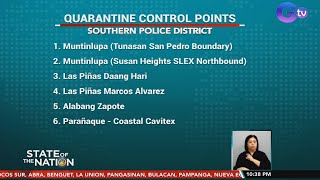 NCRPO sets up checkpoints as ECQ starts in Metro Manila | SONA