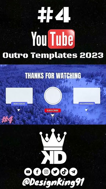 YouTube Outro Templates 4 For YouTube Channels 2023 No Text+ No ...