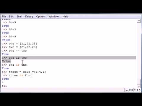 Python Programming Tutorial   23   Comparison Operators