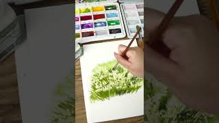 Stipple Brush + Masking Fluid, Easy Flower Fields #watercolor #floraart #painting