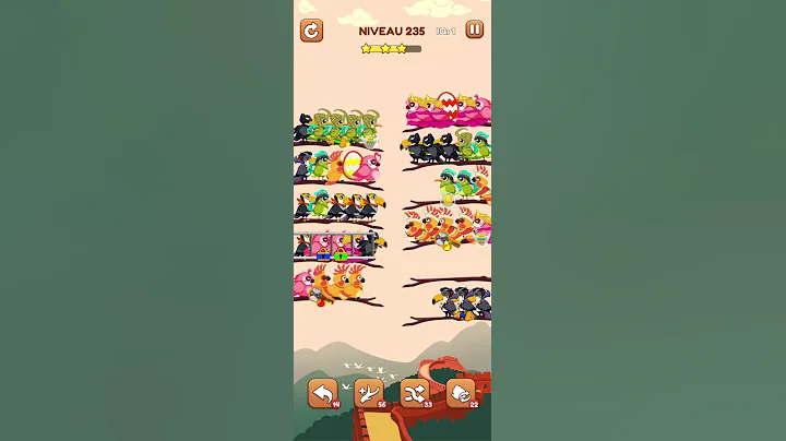 bird sort 2 color puzzle solution niveau 235 #games #gaming #puzzle #puzzlegame #androidgames