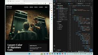 Developed a comprehensive salon website for streamlined appointment booking | #haircut #barber screenshot 4