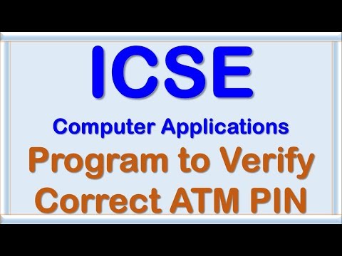 #78 ICSE - Java Program to Verify the correct ATM Pin within three attempts.