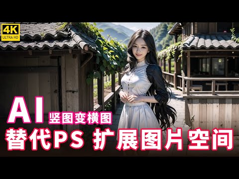 Stable Diffusion替代Photoshop扩展图片尺寸 竖图改横图 大大拓展设计素材可用性