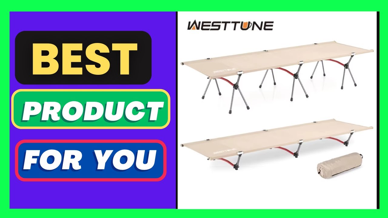 WESTTUNE Camping Cot Portable Folding Bed