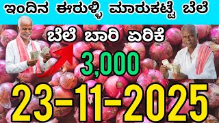 ಇಂದಿನ ಈರುಳ್ಳಿಯ ಬೆಲೆ 23-11-2025 ಮಾರುಕಟ್ಟೆಯ ಬೆಲೆ ಇದಾಗಿದೆ #oninratetoday #onion #todaymarket