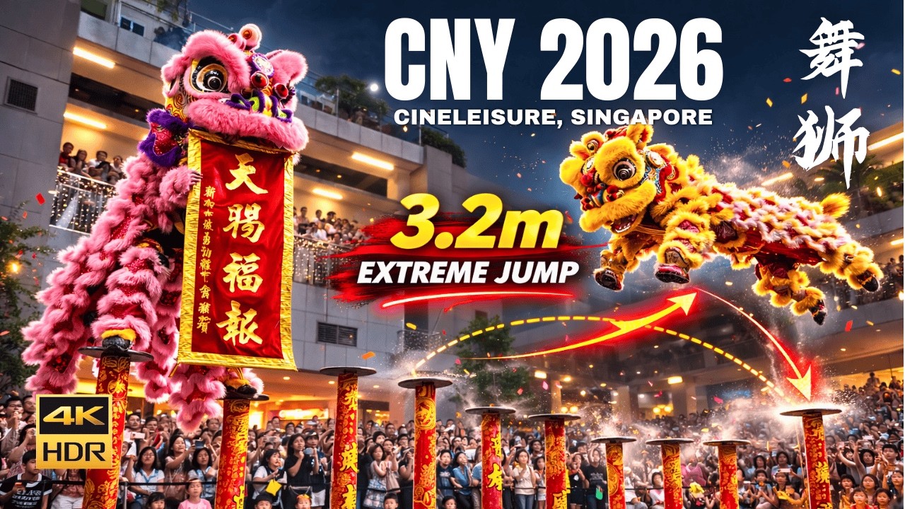 Spectacular Dragon & Lion Dance Performance | Singapore Orchard Cineleisure