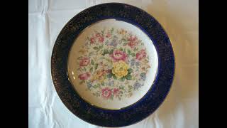Century by Salem Vintage Dinner Plate Unboxing: Blue Engraved Beauty with 22k Gold Border!