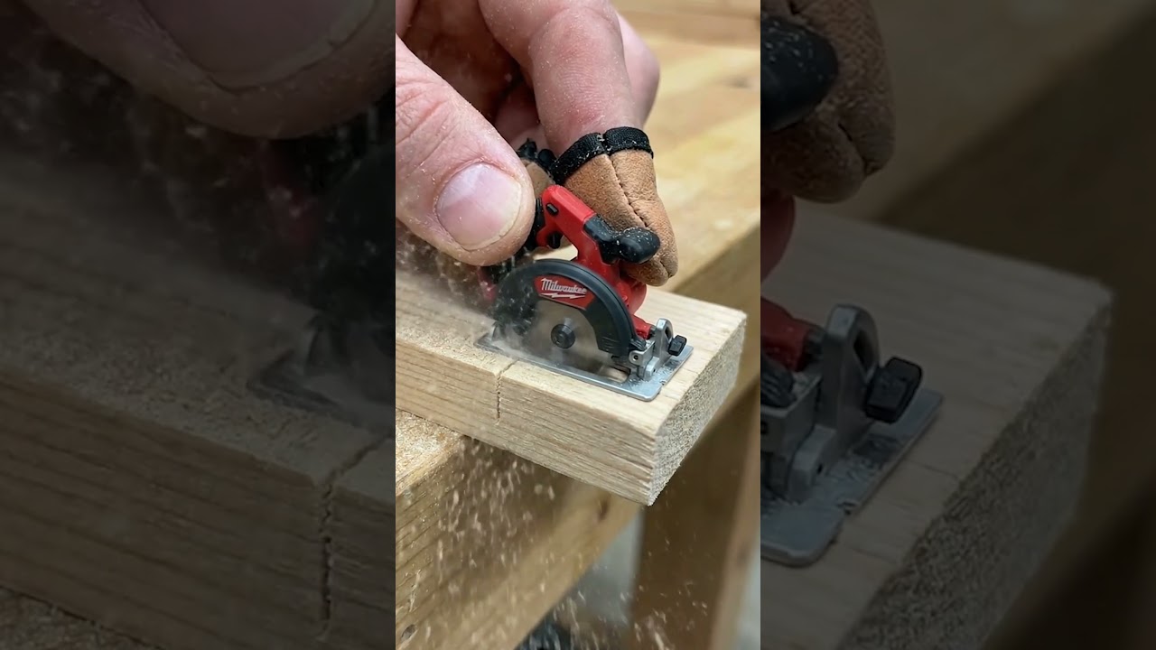 Mini Milwaukee Circular Saw 😱 Tiny Tool, Perfect Cut! 