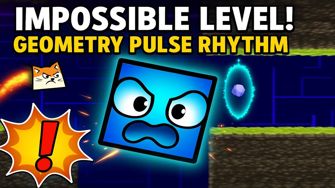Geometry Pulse Rhythm Gameplay | Hardcore Rhythm Platformer | EDM, Dubstep & Techno Challenge!