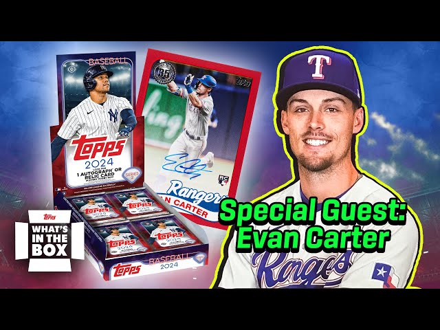 World Series Champion Evan Carter Breaks 2024 Topps Series 2 - YouTube