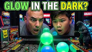 GLOW IN THE DARK JACKPOT Godzilla Kaiju Drop Coin Pusher Machine - Round 1 Arcade Games Playthrough