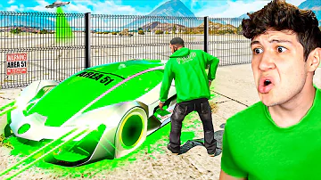 ROBANDO COCHES del ÁREA 51 en GTA 5! 👽⚠️ (Mods)