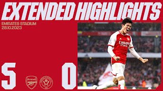 EXTENDED HIGHLIGHTS | Arsenal vs Sheffield United (5-0) | Nketiah, Vieira \& Tomiyasu