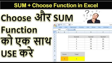 SUM With CHOOSE Function in Excel | Rohit Narang
