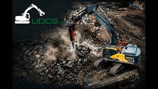 UDCS Demolition - Hydraulic Breaker in Action - Hewson House Council Offices