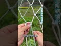 【魚網編みの基本結び】ロープ2本を合わせて巻き通す、鶏網・魚網に最適~ #結び方テク #実用知識